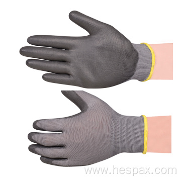 Hespax High Quality Black Mechanic Nylon Security Gloves